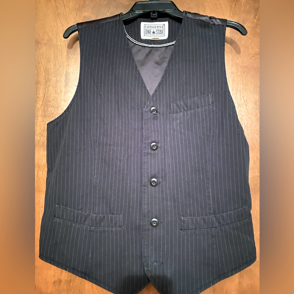 RARE VINTAGE Converse ONESTAR Black, White Stripped Suit Vest
